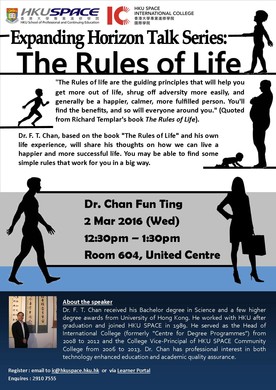 Expanding Horizon Talk Series: The Rules of Life